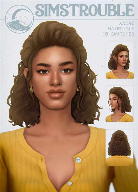 Andre By Simstrouble Simstrouble On Patreon Sims 4 Curly Hair Sims Hair Curly Hair Styles