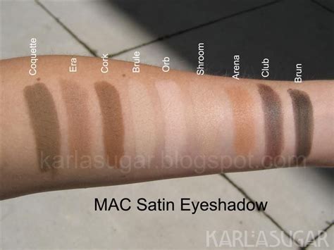 Mac Satin Eyeshadow Swatches