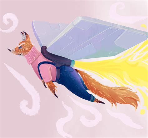 Fox with Wings Illustration by Charlotte B. on Dribbble