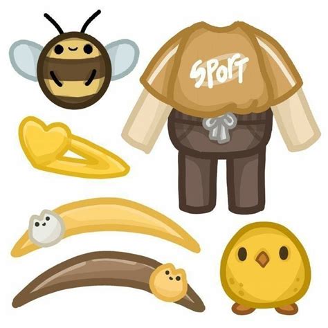 An Assortment Of Items That Include Bananas Honeybees And Other Things