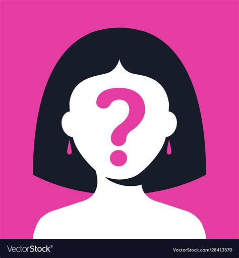 Girl with a question mark on her face pink Vector Image