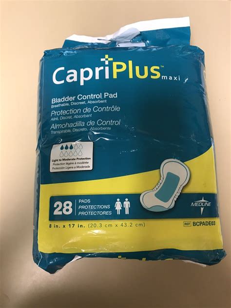 Medline Capri Plus Bladder Control Pads Ultra Plus 8 X 17 28