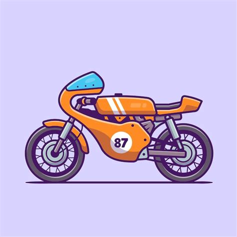 Ilustração do ícone dos desenhos animados de moto conceito de ícone do