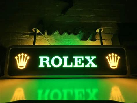 Place Bid Dt Authentic Illuminated Double Sided Rolex Sign Pcarmarket