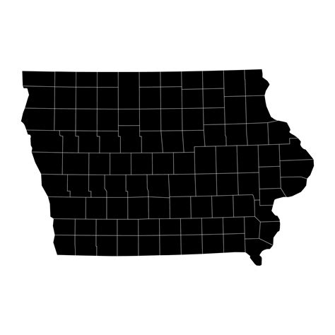 Iowa state map with counties. Vector illustration. 25452430 Vector Art at Vecteezy