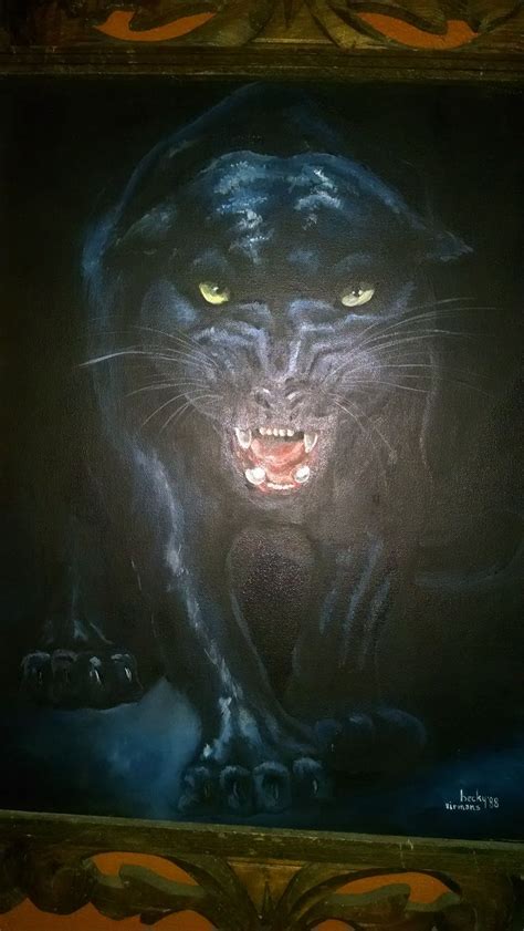 Black Panther - Oil painting by Becky Sirmans | Oil painting, Painting, Art