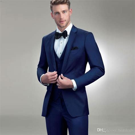 Bestdealsden Ceket Pantolon Yelek Ile Tasarımcı Erkek Suit Royal Blue