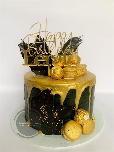 Black And Gold Cake