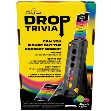 Drop Trivia Game, Electronic Party Game with Voice and Sounds, Board ...