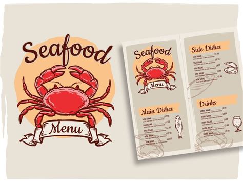 Seafood Menu Template Free