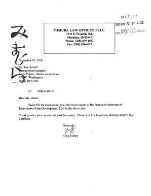 Fillable Online Puc Idaho Ipuc Petition To Intervene Form Fax Email