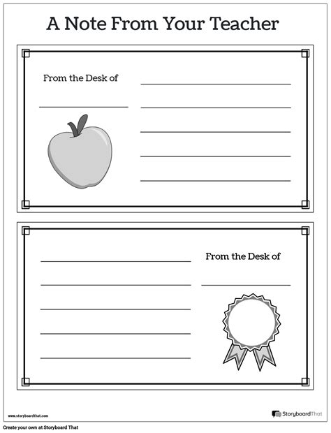 New Create Page Teacher Notes Template 1 Black And White