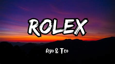 Ayo Teo Rolex Lyrics YouTube