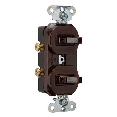 Pass And Seymour 670 G Single Pole Double Combination Switch 20 Amps 120277v Brown