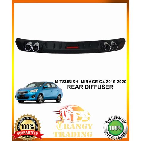 Mitsubishi Mirage G4 2019 To 2020 Rear Bumper Lip Diffuser Black Chrome