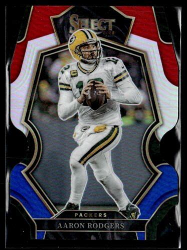 2022 Panini Select Red White And Blue Prizm Die Cut Aaron Rodgers Green