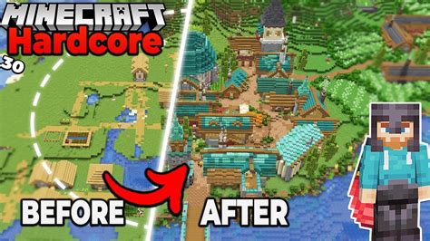 I Transformed A VILLAGE In Hardcore Minecraft Survival YouTube