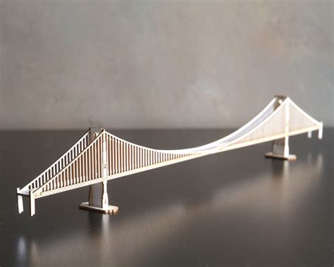 Miniature Golden Gate Bridge Model Kit With Laser Cut Parts San