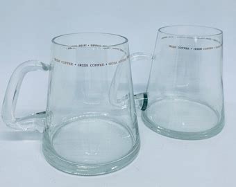 Arc France Glass Mugs Arc Irish Coffee Cups Pedestal Clear Glass