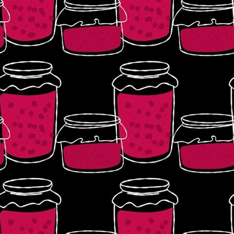 Mod Le Sans Couture Avec Des Pots Rouges D Illustration De Confiture