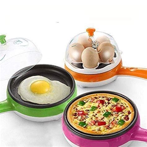 Plastic Multicolor Egg Boiler With Fry Pan For Home Used At