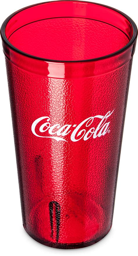 16oz Red Coca Cola 4pk Restaurant Break Resistant Drinking Cups Plastic