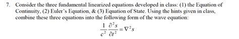 Solved Consider The Three Fundamental Linearized Chegg