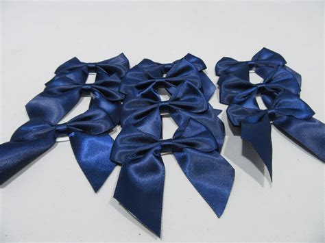 Navy Dark Blue Satin Ribbon Double Sided Mm Mm Mm Mm Mm Mm