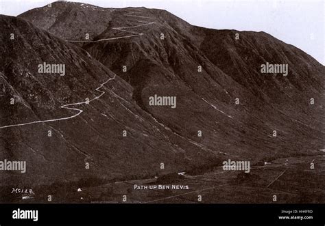 Path Up Ben Nevis The Highest Mountain In The British Isles At The