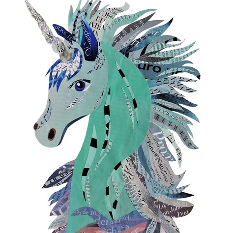 Mythical Creature Fantasy Art Print, Unicorn Wall Art as Girl Room ...