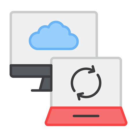 A Flat Design Icon Of Cloud Syncing 40204377 Vector Art At Vecteezy