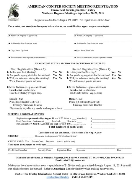 Fillable Online ACS NER 19 Registration Form V5 Doc Fax Email Print