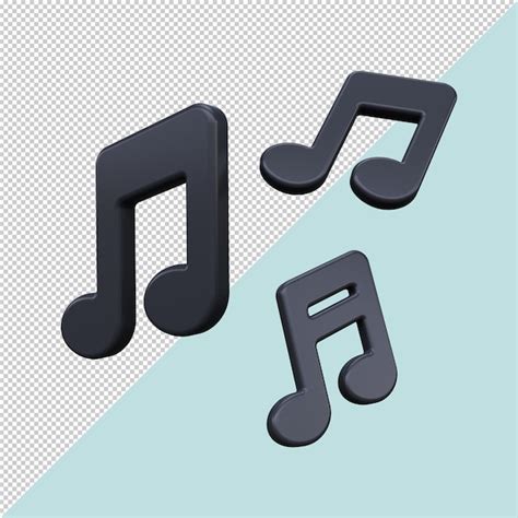 Icône De Notes De Musique Rendu 3d Psd Premium PSD Premium