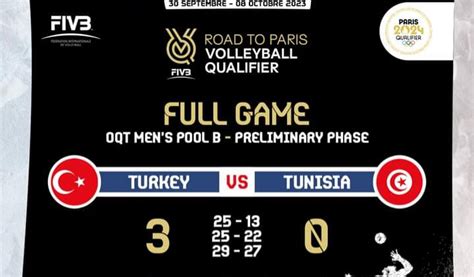 Volley Tournoi Qualificatif Jo La Tunisie Battue Pour Le E