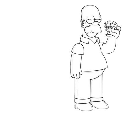 Dessins Gratuits Colorier Coloriage Homer Simpson Imprimer