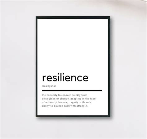 Resilience Definition Printable Wall Art Resilience Print | Etsy