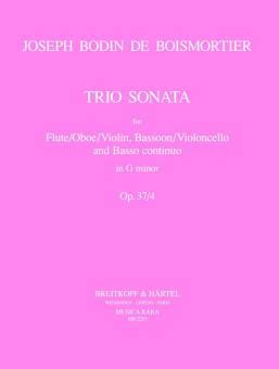 Boismortier Joseph Bodin de Triosonate g Moll op 37 4 für Flöte Oboe