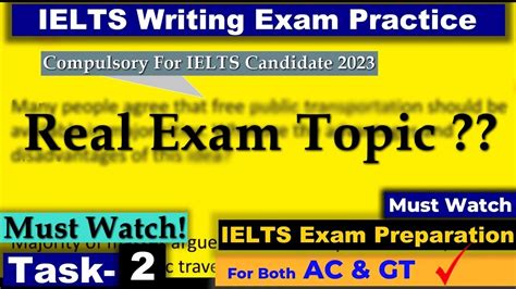 IELTS Writing Practice Test With Explanation Real Exam YouTube