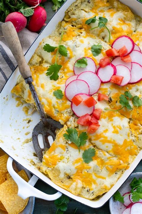 Layered Green Chicken Chili Casserole