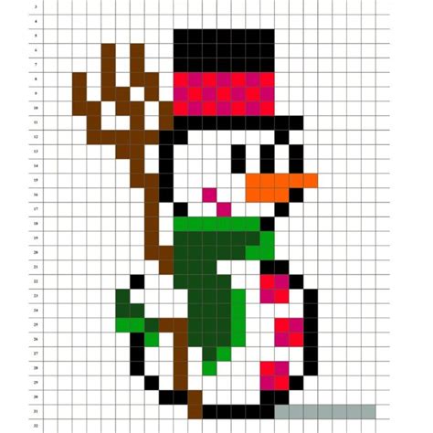 Pixel Art Sapin De No L Pixel Art