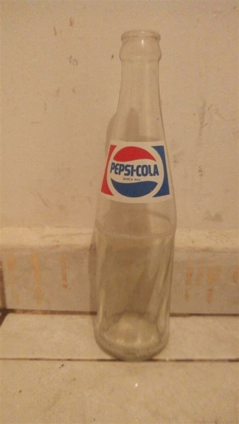 Botella Antigua De Pepsicola Envase Antiguo Refresco Pepsi En