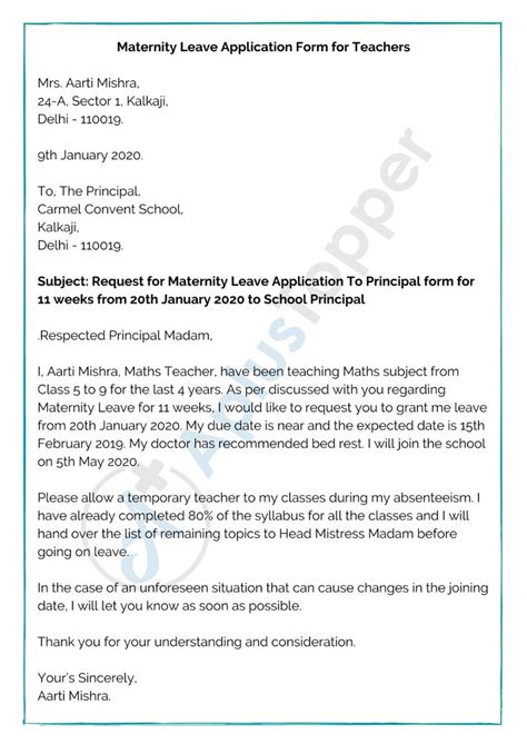 Maternity Leave Application How To Write Maternity Leave Application