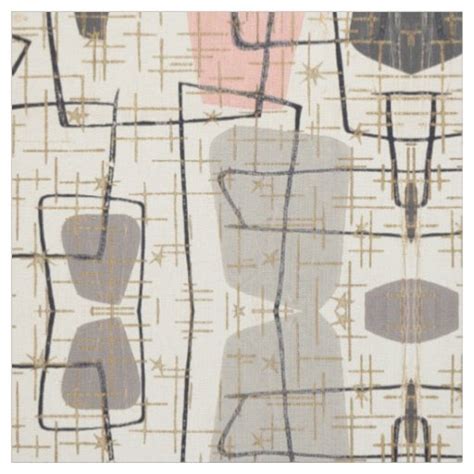 Mid Century Modern Abstract Fabric Zazzle