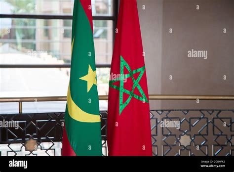 Drapeau Du Maroc Et De La Mauritanie Banque De Photographies Et D