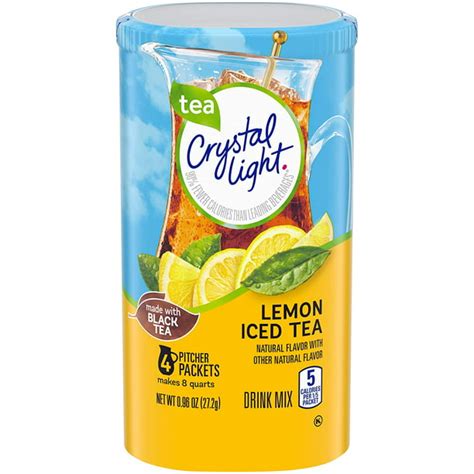 Crystal Light Drink Mix Lemon Iced Tea Pitcher Packets 4 Pitcher