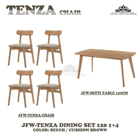 SPECIAL EDITION JFW TENZA DINING TABLE SET SOLID WOOD TABLE SET