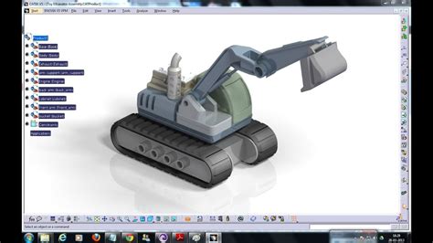 Catia V5 Tutorialmachine Designjcbhow To Create And Simulate An