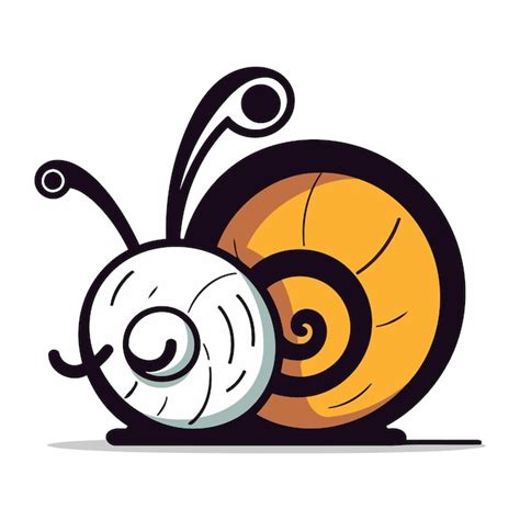 Caracol Sobre Un Fondo Blanco Ilustraci N Vectorial Eps Vector Premium