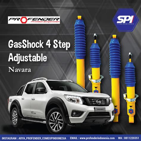 Gas Shock Step Adjustable Navara Profender Indonesia