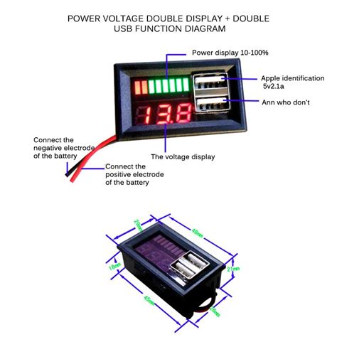 Mini Spannung Meter Batterie Tester Tafel Led Digi Grandado